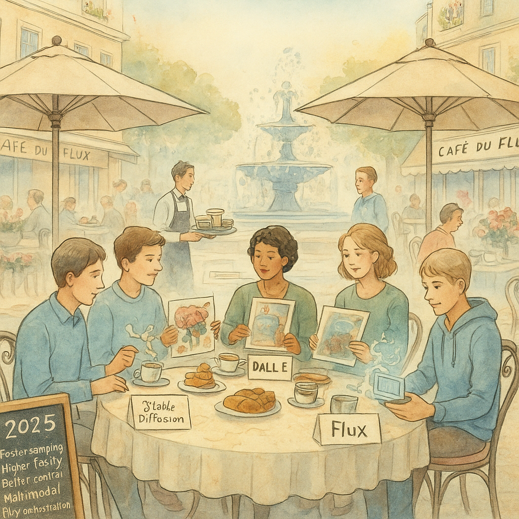 AI Image Generation in 2025: Breakthroughs in Stable Diffusion, DALL-E, Midjourney, and the Rise of Flux