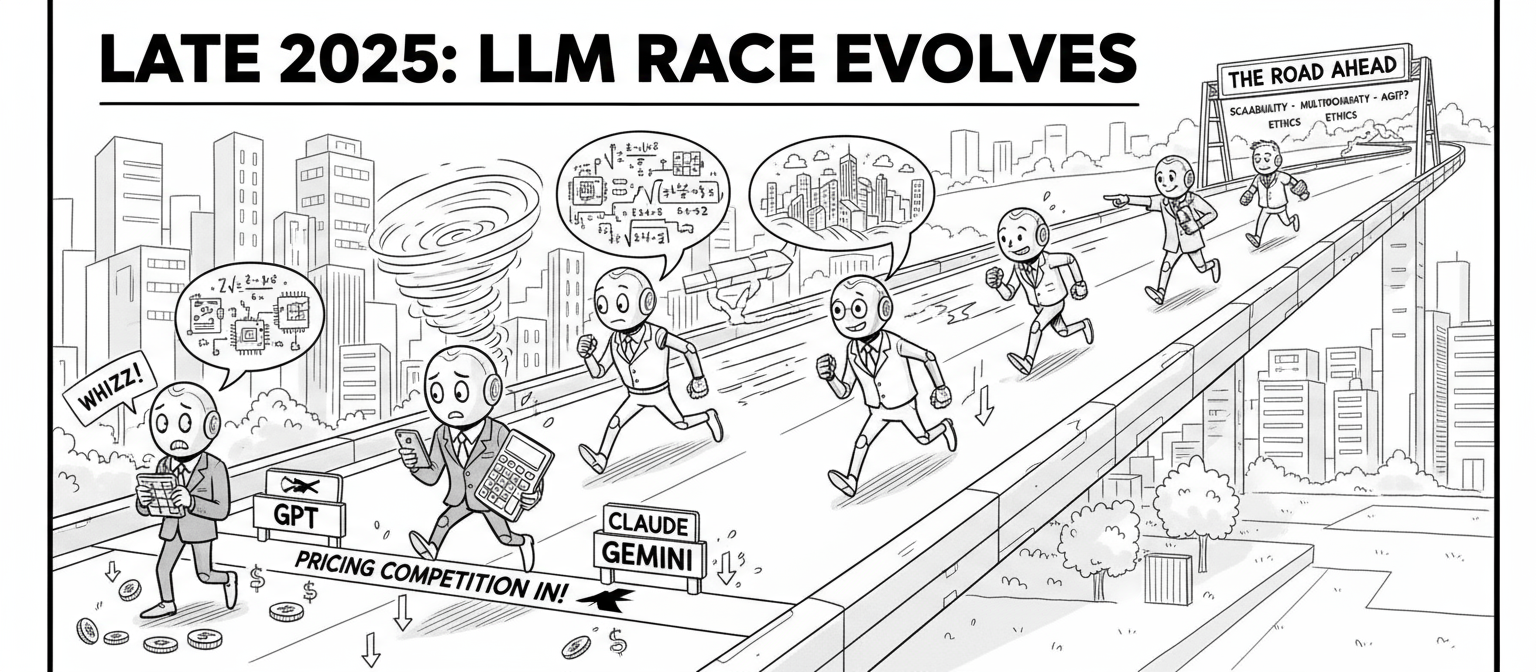 The Competitive Evolution of LLMs in Late 2025: Pricing Wars, Performance Leaps, and the Road Ahead for GPT, Claude, and Gemini