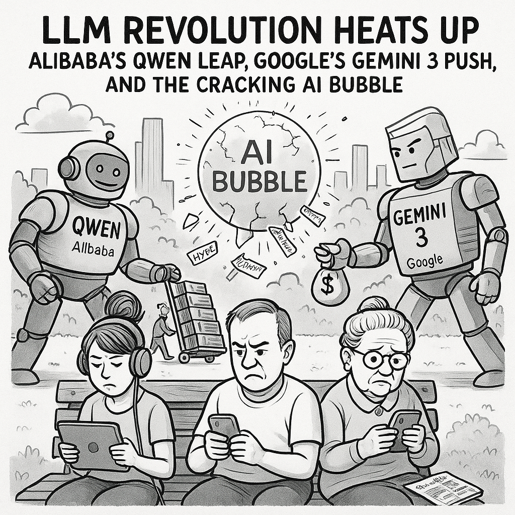 LLM Revolution Heats Up: Alibaba's Qwen Leap, Google's Gemini 3 Push, and the Cracking AI Bubble in November 2025