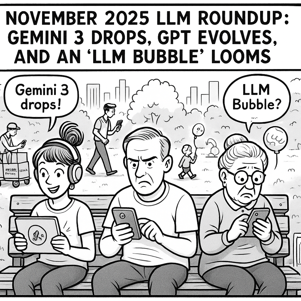 November 2025 LLM Roundup: Gemini 3 Drops, GPT Evolves, and an 'LLM Bubble' Looms