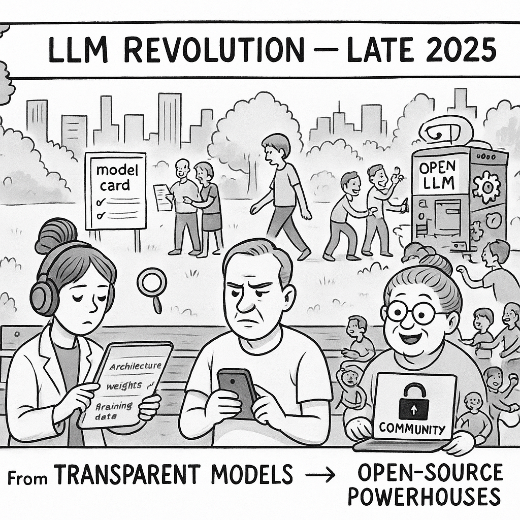 LLM Revolution in Late 2025: From Transparent Models to Open-Source Powerhouses