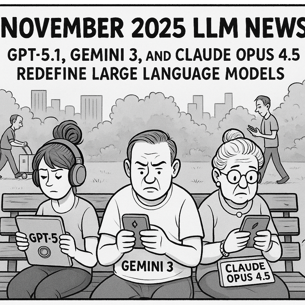 November 2025 LLM News: GPT-5.1, Gemini 3, and Claude Opus 4.5 Redefine Large Language Models