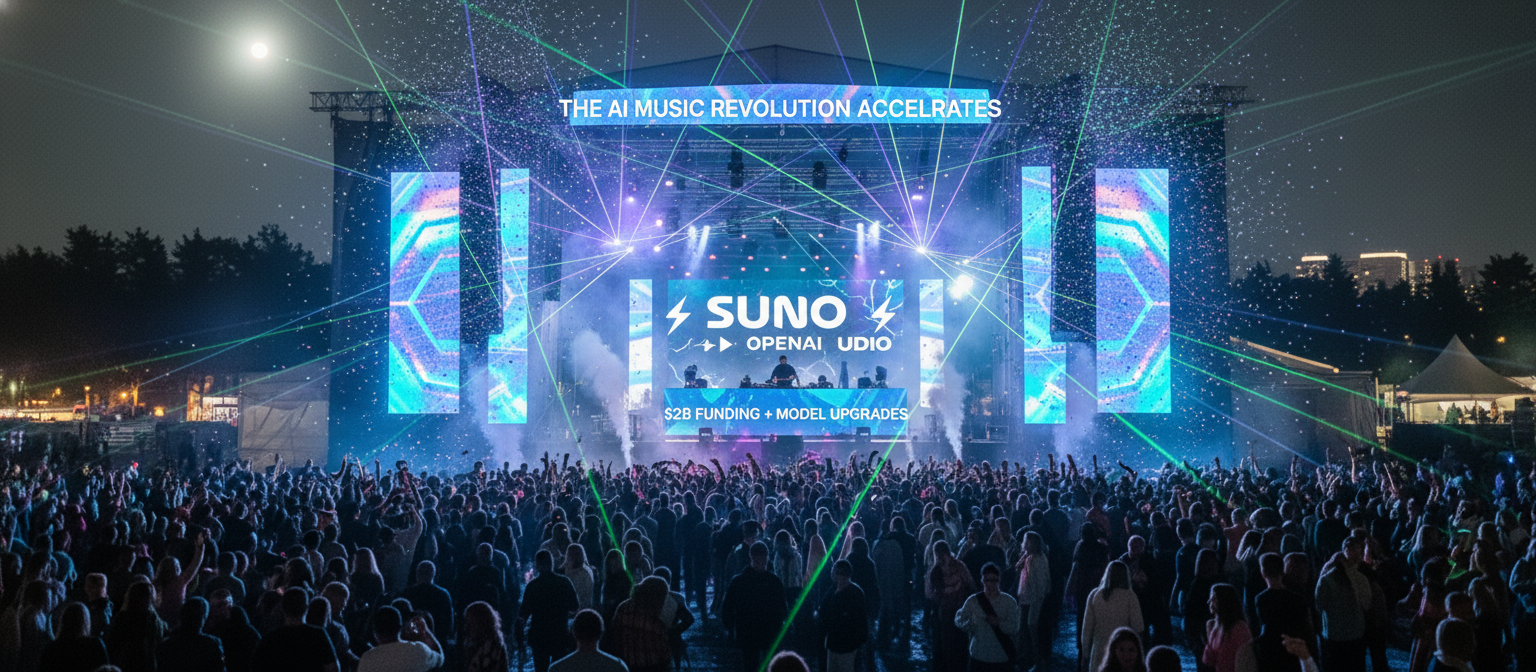 The AI Music Revolution Accelerates: Suno's $2B Funding Talks and Model Upgrades Fuel Rivalry with OpenAI and Udio